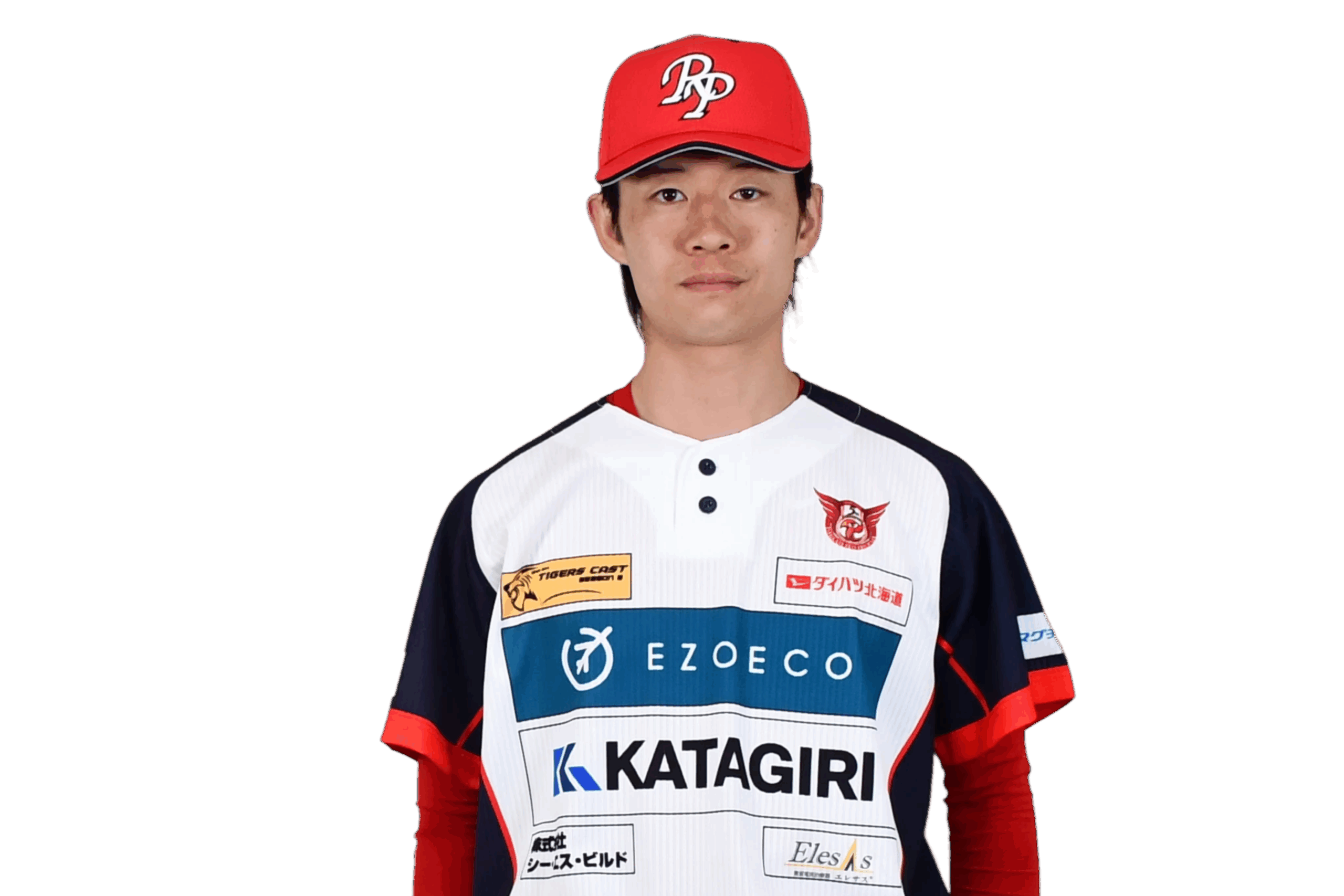 背番号17の岡田　賢哉選手がユニフォーム姿で正面を向いている